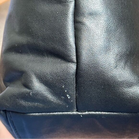 PINKY Genuine Leather Small Black Bucket Crossbody Bag - Picture 15 of 15